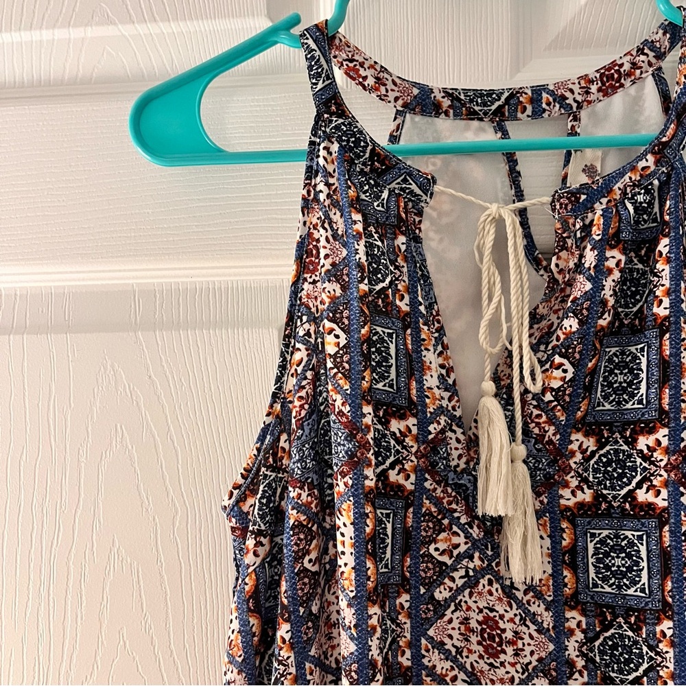 Bohemian Print Sleeveless Dress